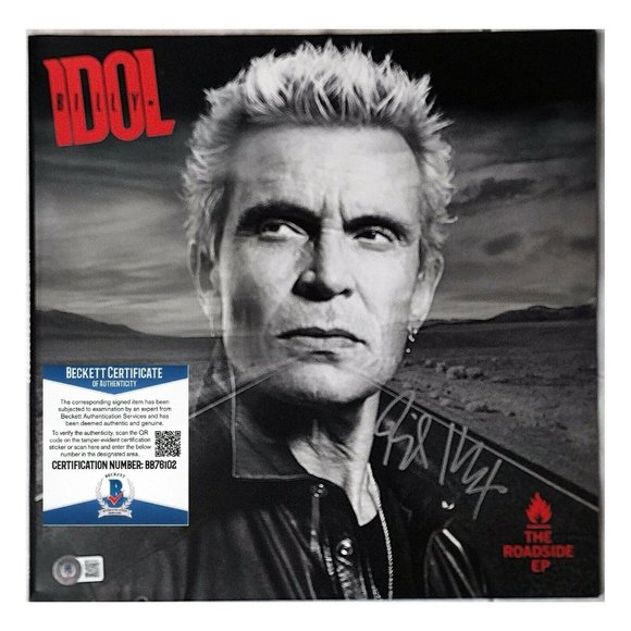 Billy Idol Signed Roadside EP Vinyl Record Album Beckett BAS Autographed Bundle - Picture 2 of 6